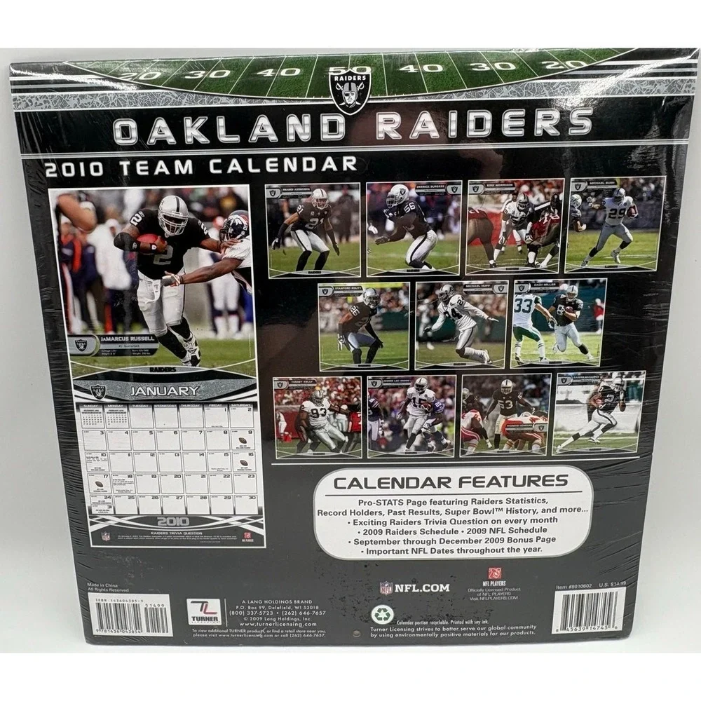 Oakland‎ Raiders 2010 NFL Team Calendar Sealed